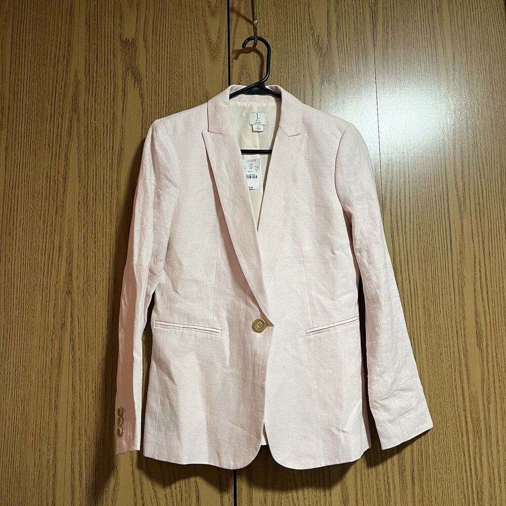 NWT J Crew Linen Blazer Women’s 4 Pink